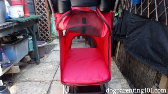 pet stroller with rear entry